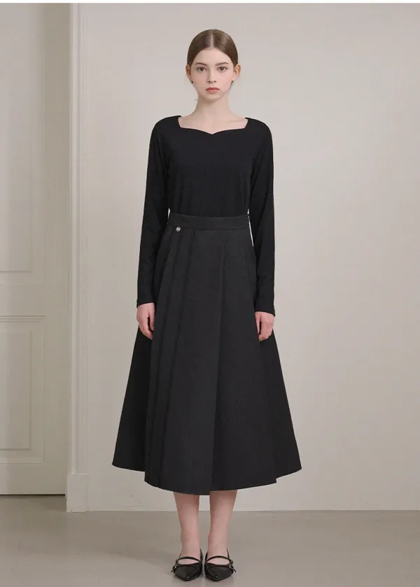  [25-36]  Dinky Lace Pintuck Skirt  딩키 레이스 핀턱 스커트 (봄-가을-러블리룩-데일리룩-하객룩-출근룩-오피스룩-레이스-펀칭-핀턱-롱스커트-자체제작-빅사이즈) 