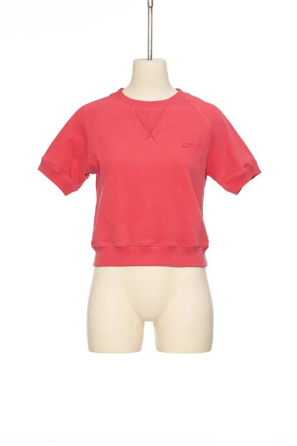 SS26 ZERO RED RAGLAN SHORT-SLEEVE SWEATSHIRT