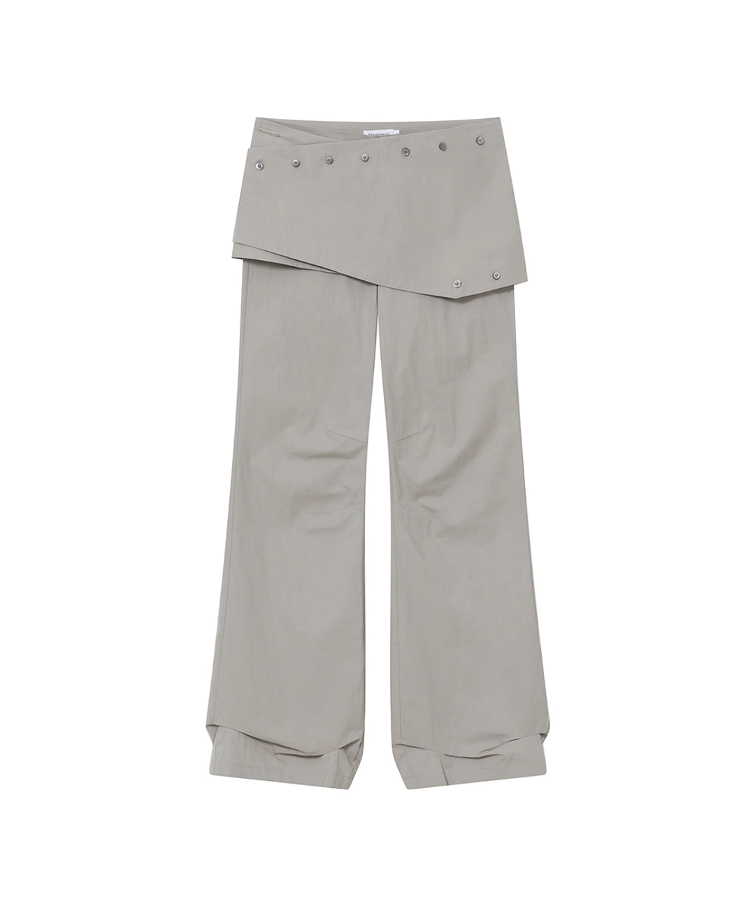 미세키서울 Layered button wrap skirt pants set GREY 상품 이미지 1