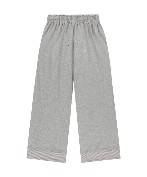 Hotfix Logo Wide Sweatpants / Grey