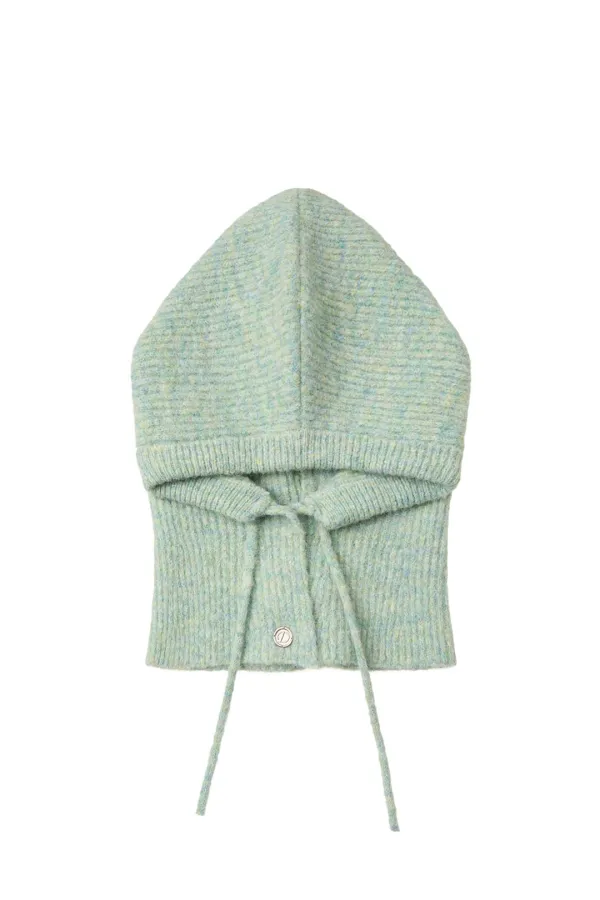 HAIRY WOOL BALACLAVA IN GREEN