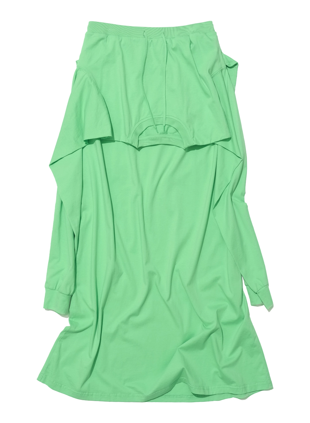 파르티멘토 [WOMEN] DECONSTRUCTED TEE MAXI SKIRT_NEON GREEN 상품 이미지 1