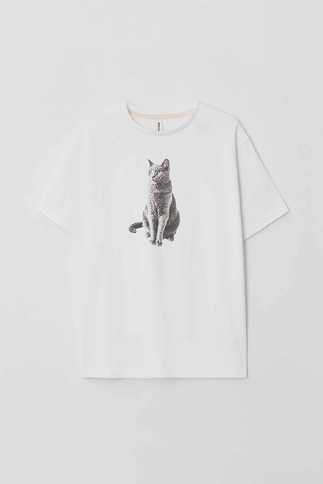 브렌다 브렌든 love cat tee - white 상품 이미지 2