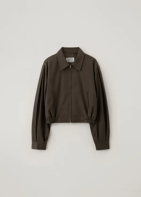 Sum inverted brushed blouson (soil brown)
