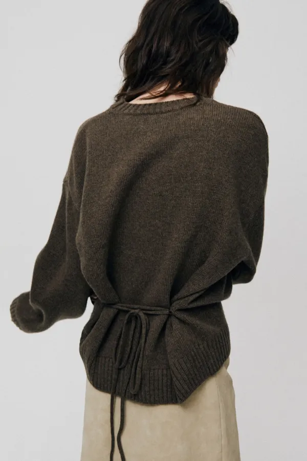 Veda String Wool Knit (Mocha Brown)