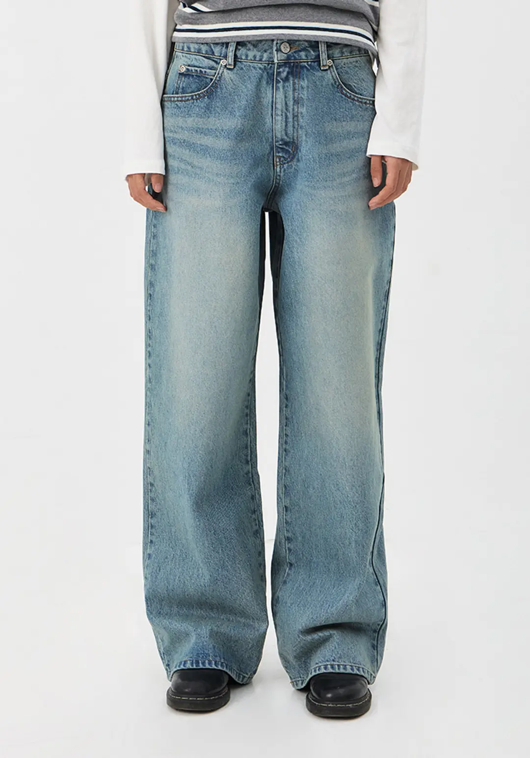 그로브 LID HIGH WAIST DENIM PANTS [2COLORS] 상품 이미지 2
