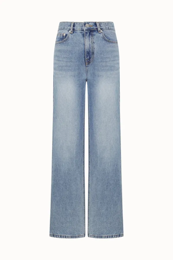 [5차 리오더][기장선택]Classic Straight Denim[LMBFSP25DN5204]-Medium Blue