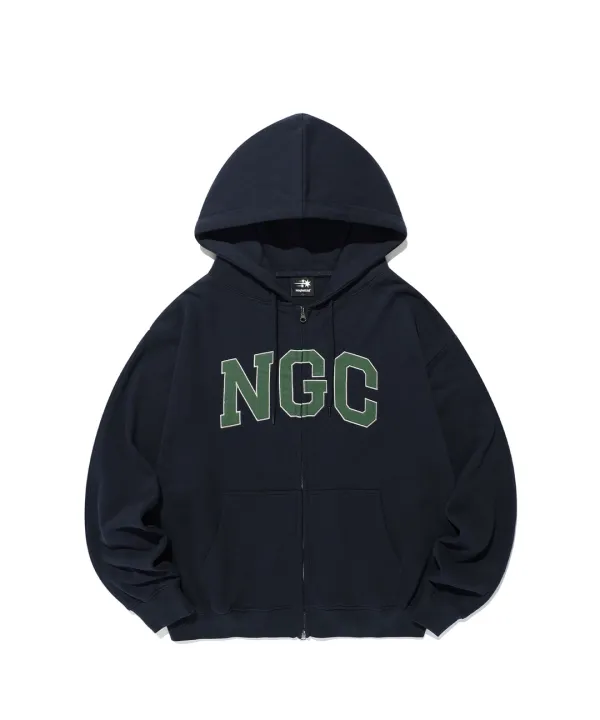 ngc logo hoodie zip up[navy]