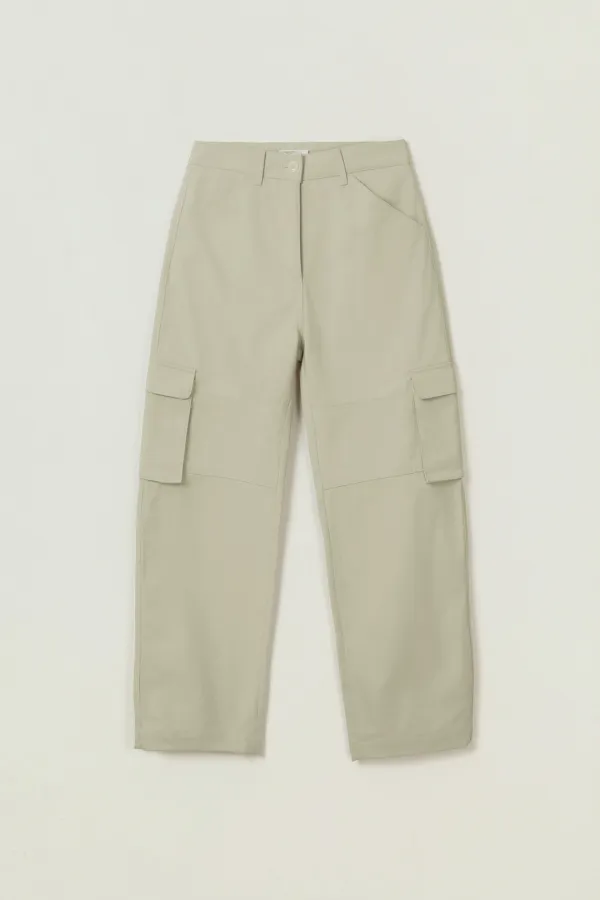 IFES CARGO COTTON PANTS_LIGHT BEIGE