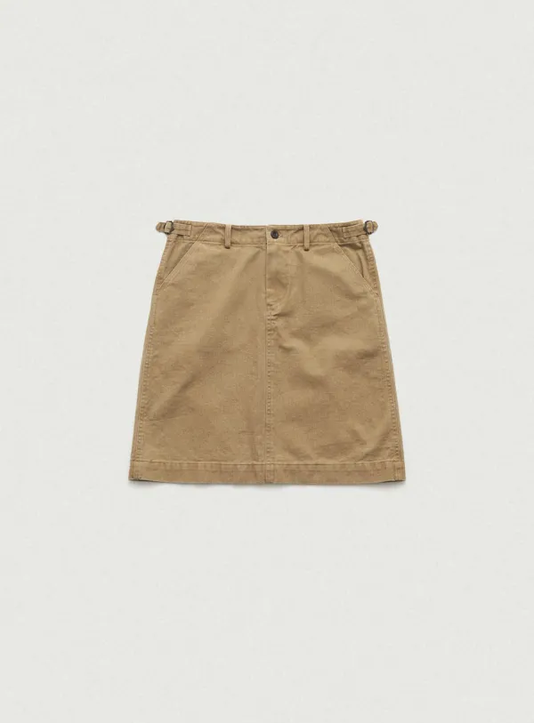 Tessie Cotton Midi Skirt_Camel