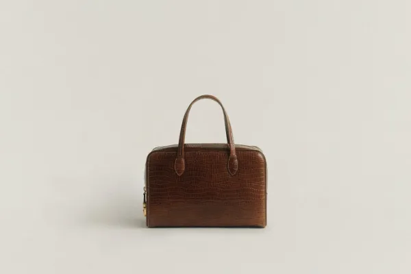 SAC LOQUET SMALL CROCO BROWN