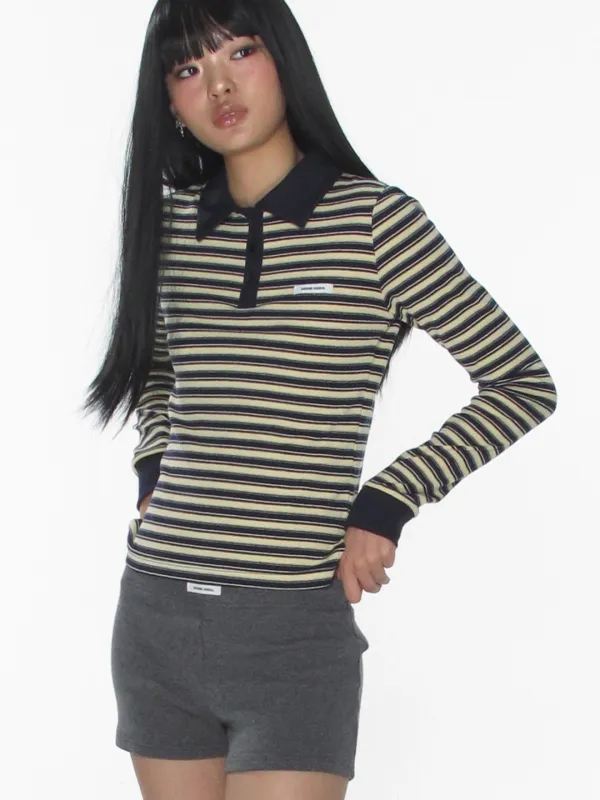 PIN STRIPE PK TOP_NAVY