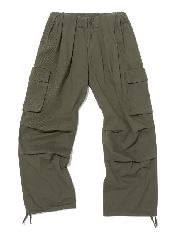 [WOMEN] GATHERED WAIST CARGO PANTS_KHAKI