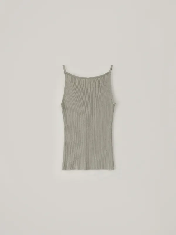 [6.10 예약 배송] Ribbed Sleeveless Knit - Ash Gray