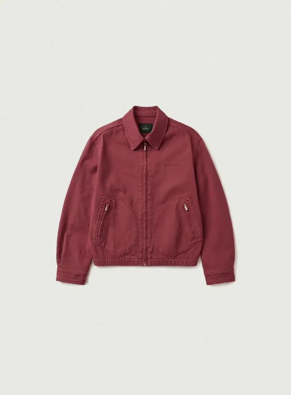 Oren Washed Cotton Blouson Jacket_Burgundy
