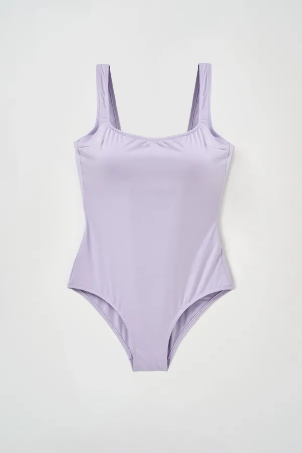 Via Moss onepiece swimsuit (Lavender)