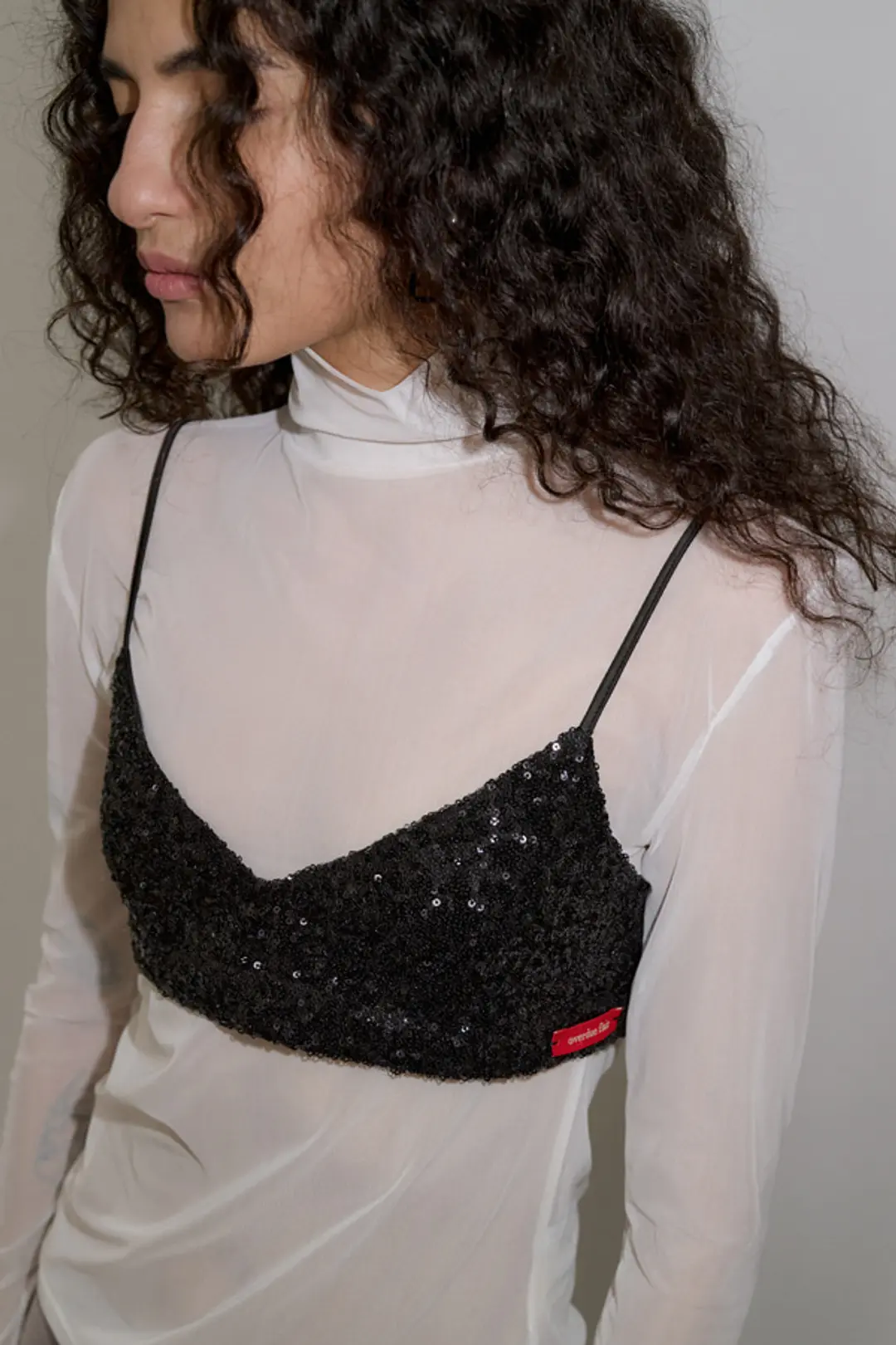 오버듀플레어 SPANGLE BUSTIER TOP_BLACK 상품 이미지 2