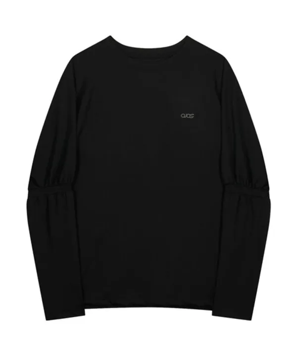 Mesh Band Puff Sleeve / Black