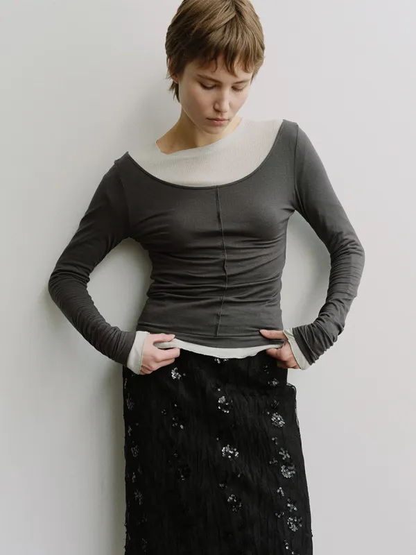 TIS EDGE SLIM TOP_CHARCOAL