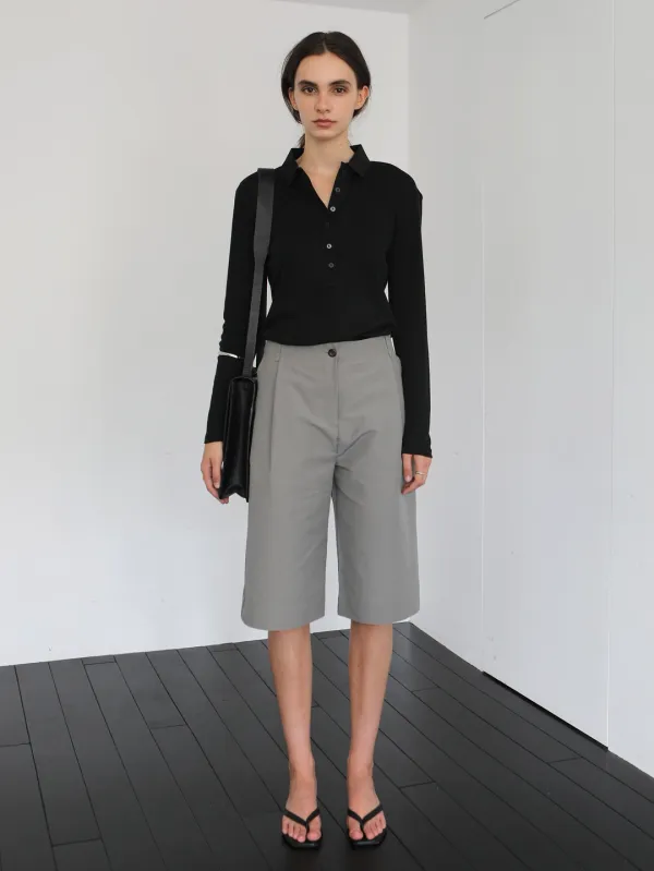 Heavy bermuda pants (그레이)