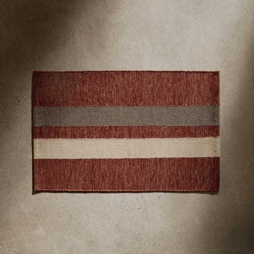 제임스펄스 Double Stripe Entry Mat - Wine/Flint/Oyster 상품 이미지 2