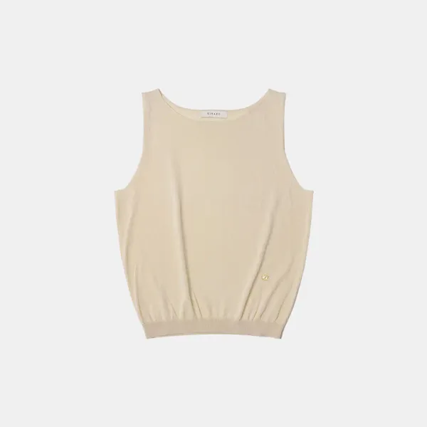 SIKN2116 시스루 보트넥 니트 나시_Light beige