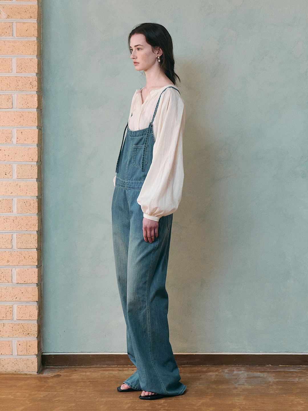 르니나 SIMEEZ overall denim pants_blue 상품 이미지 2