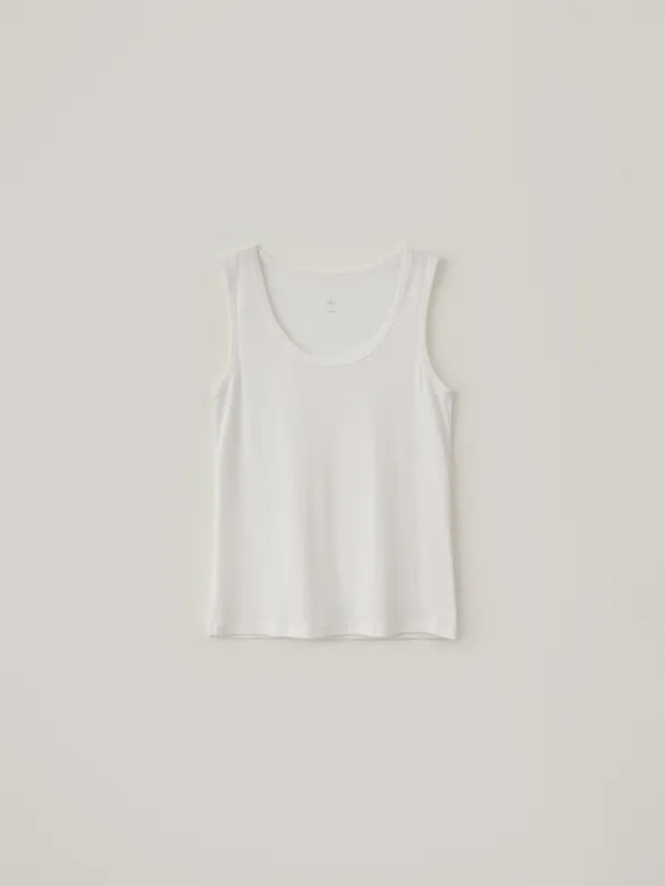 [Essential] Cotton U-Neck Sleeveless - Ivory