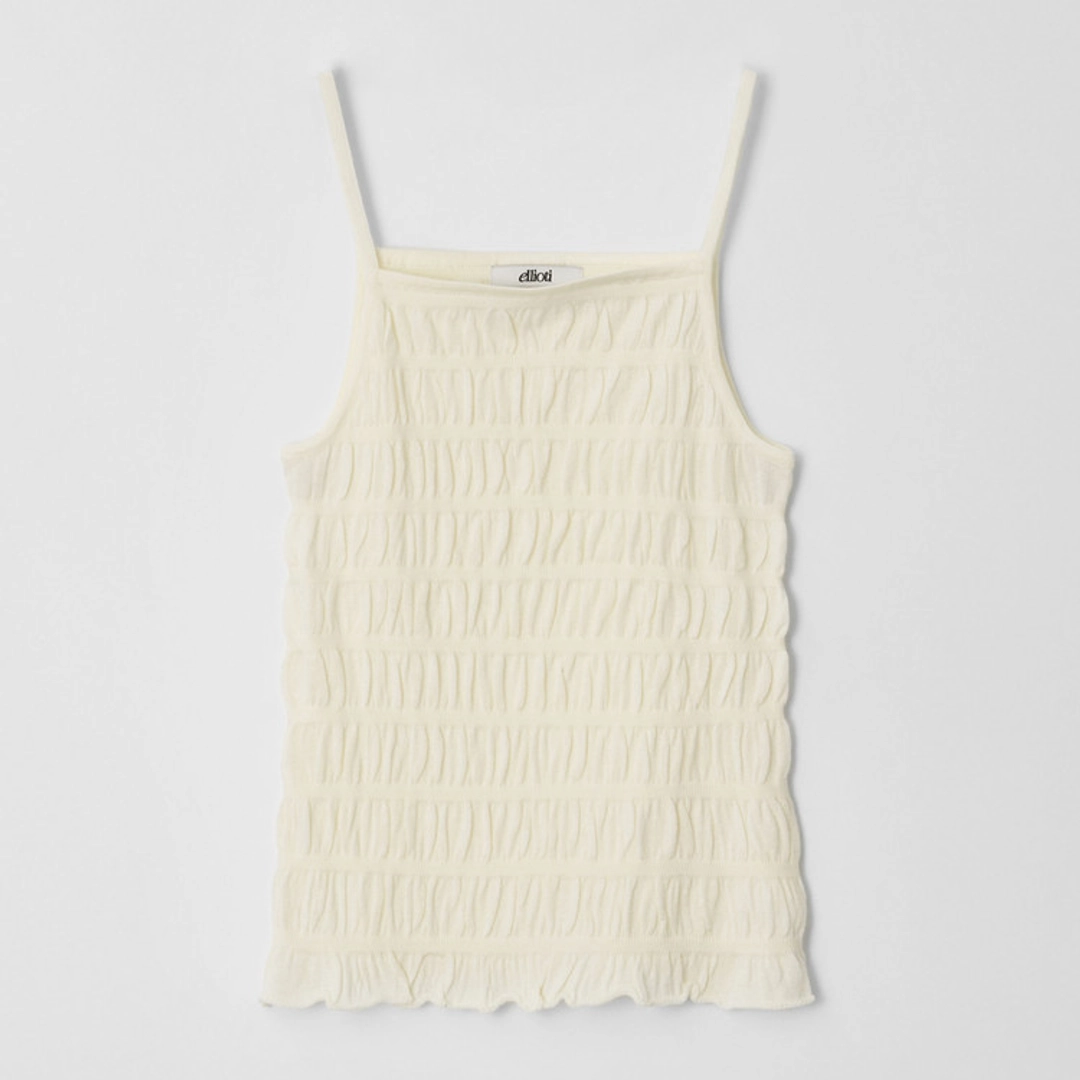 엘리오티 Nella Shirring Knit Cami Top_3Color 상품 이미지 2