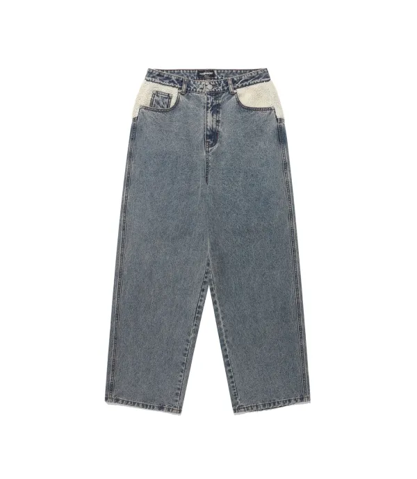 sherpa big pocket jeans[blue]