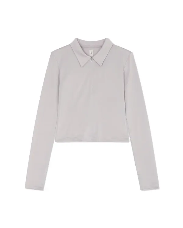 COLLAR ZIPPER TOP (3color,2size)