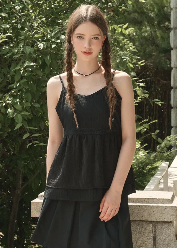  [44-120]  Bling Lace Strap Bustier  블링 레이스 스트랩 뷔스티에 (여름-바캉스룩-여행룩-데이트룩-마실룩-유니크-데일리룩-캠퍼스룩-뷔스티에-플레어핏-레이스-레이어드-여름템-자체제작) 
