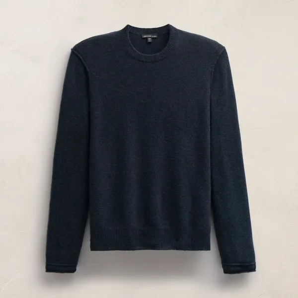 Soft Featherweight Cashmere Crew - Coal