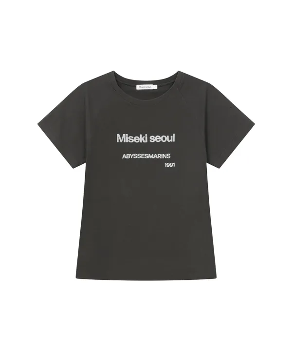 Abyssesmarins raglan short sleeves CHARCOAL