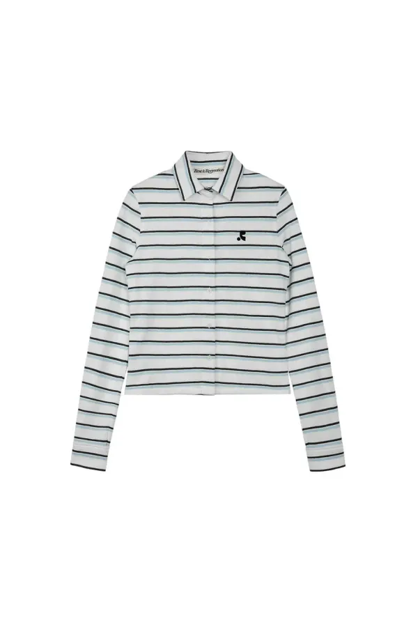STRIPE JERSEY SHIRT - WHITE