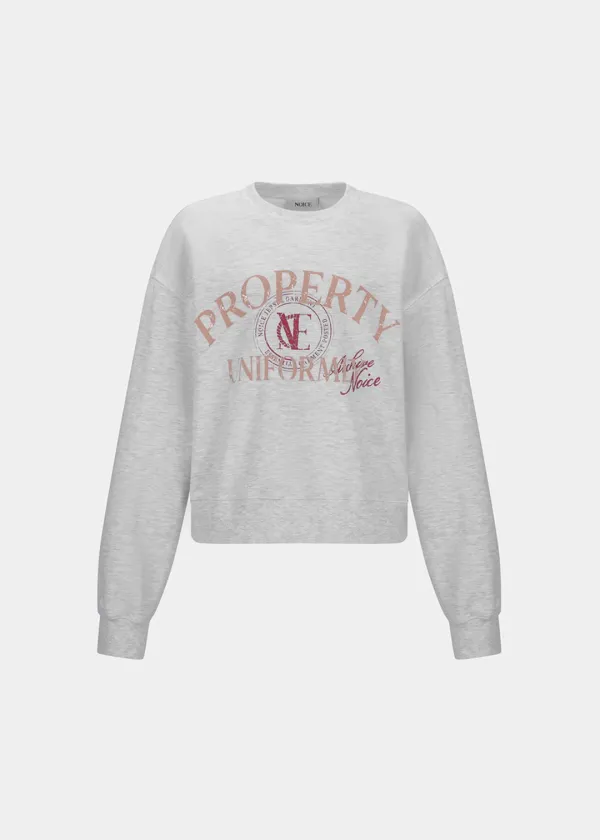 W PROPERTY EMBLEM SWEATSHIRT - LIGHT GRAY