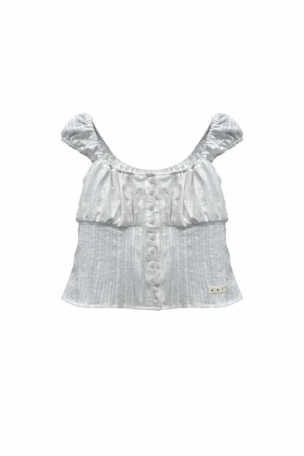 CUDDLY SLEEVELESS TOP / WHITE