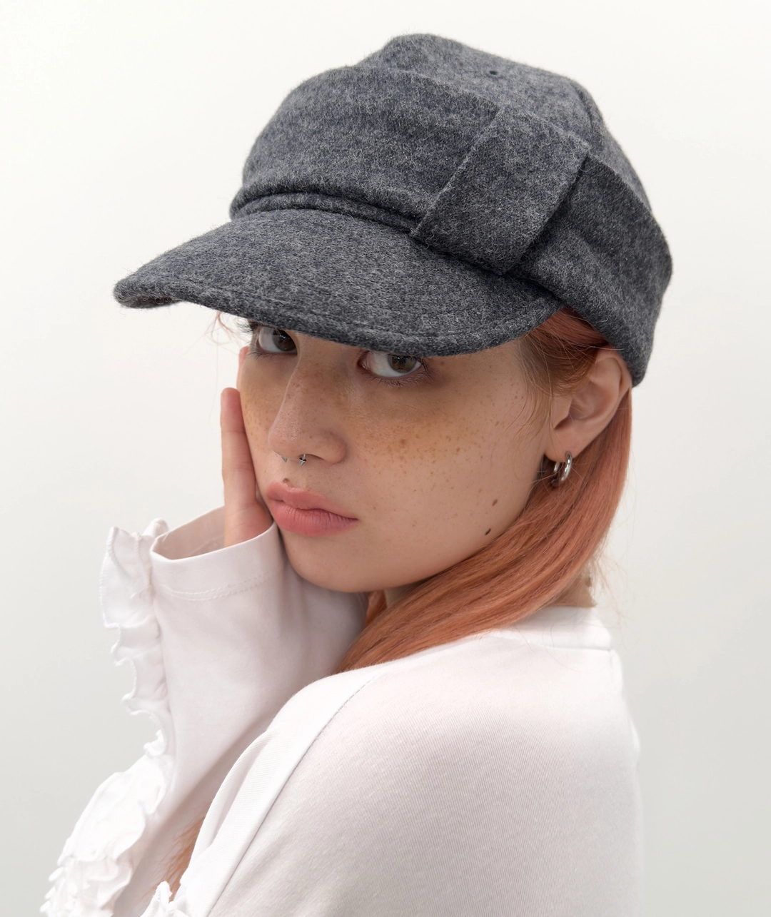 타입서비스 [5차] Wool Belted Cap [Charcoal] 상품 이미지 2