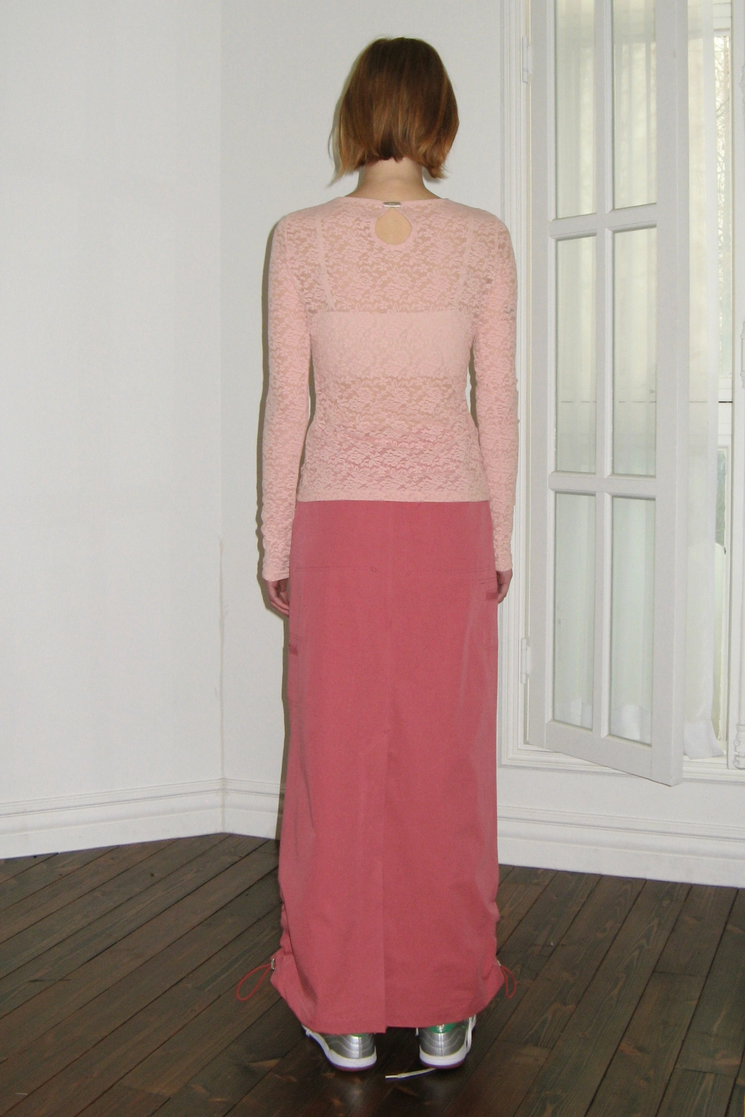 시눈 Bloom Lace Long Sleeve (Peach) 상품 이미지 3