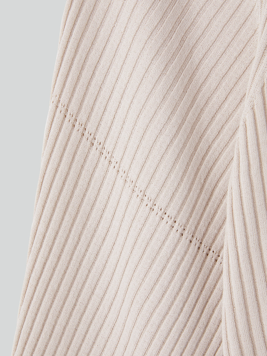 렉토 SLIT-CUFFS RIBBED KNIT TOP (LIGHT BEIGE) 상품 이미지 2