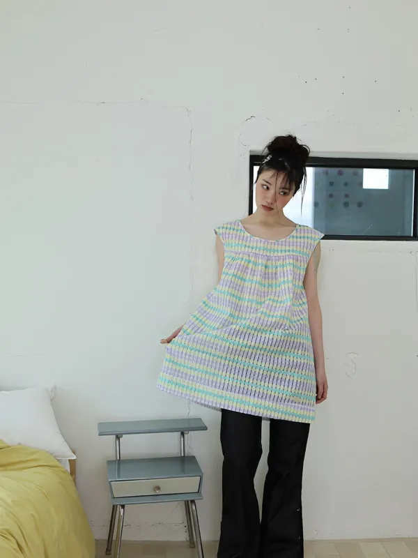 Fairy Sleeve Dress (Yellow Mint)