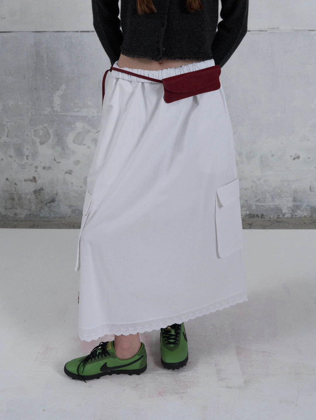 포에토 Drift cargo lace skirt - ivory 상품 이미지 2