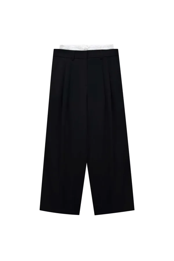 MOON NIGHT WIDE PANTS / BLACK