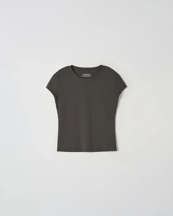 Curved Line T-Shirt [CHARCOAL]