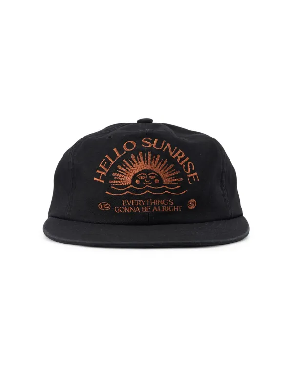 Washed HS Arch Logo 6panel Cap_Black