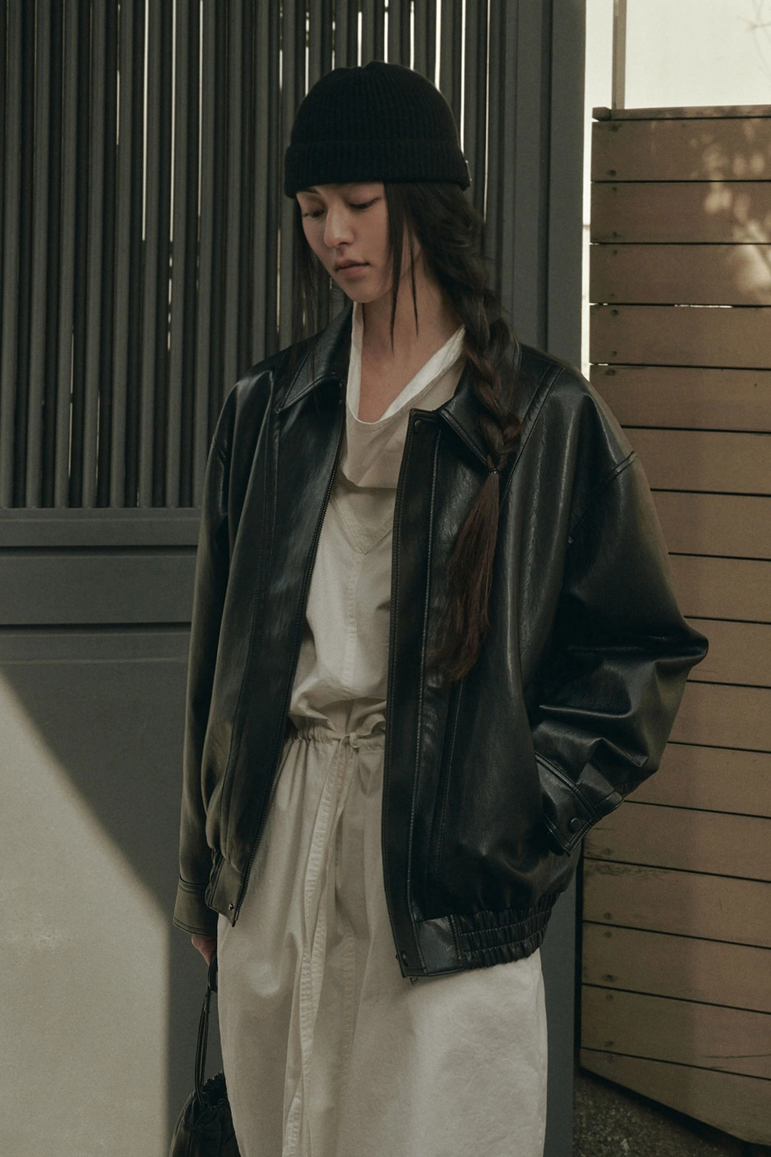 세이지먼트 VELA LEATHER BLOUSON JACKET_BLACK 상품 이미지 2