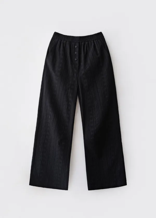 Salty punching long pants (black)