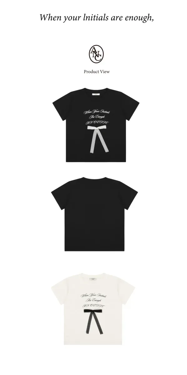 LACE RIBBON T-SHIRT_BLACK