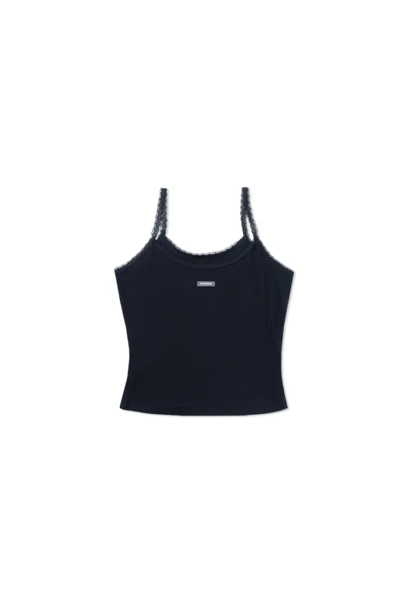 Nude lace sleeveless_navy