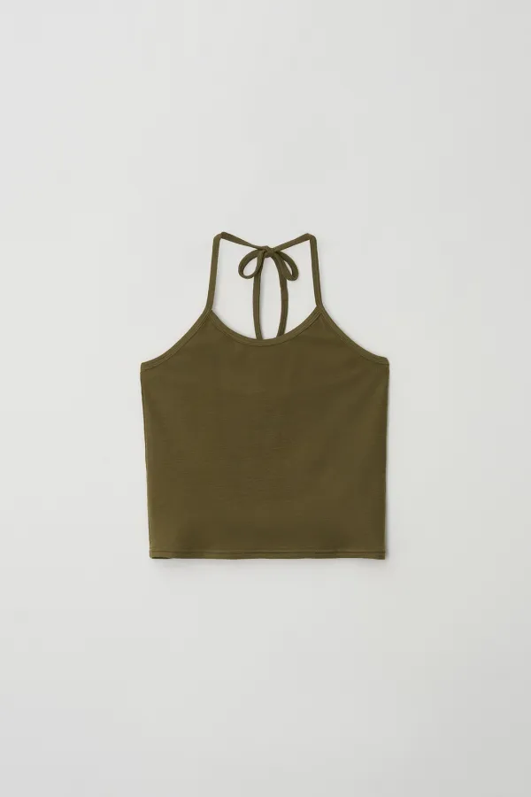 Tencel Halter Neck Bustier (2Color)